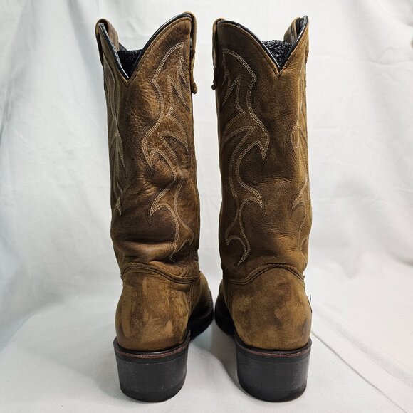 Double-H DH1554 Cowboy Work Boots Brown Leather Black Ice Men\'s Size 8D main image 11